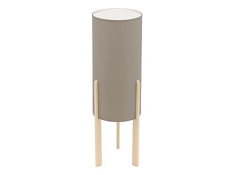 Лампа настольная Campodino 18x50   - Настольная лампа в минималистичном стиле с тканевым абажуром и деревянным основанием