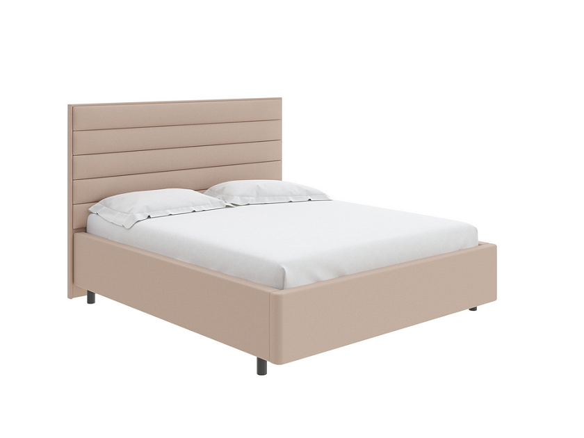 Кровать Verona 160x200 Ткань: Велюр Casa Лунный - Кровать в лаконичном дизайне в обивке из мебельной ткани или экокожи.