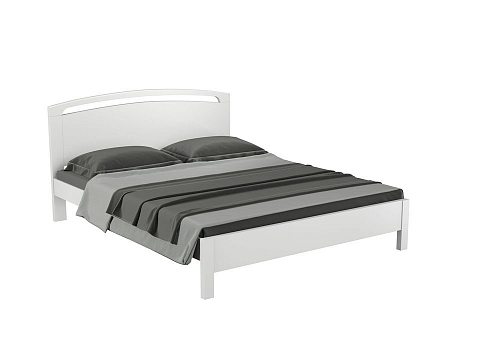 Большая двуспальная кровать Веста 1-тахта-R - Кровать из массива с одинарной резкой в изголовье.