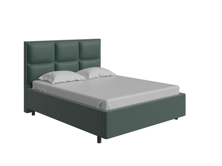 Кровать Malina 160x200 Экокожа Renata 5013 Зеленый - Изящная кровать без встроенного основания из массива сосны с мягкими элементами.