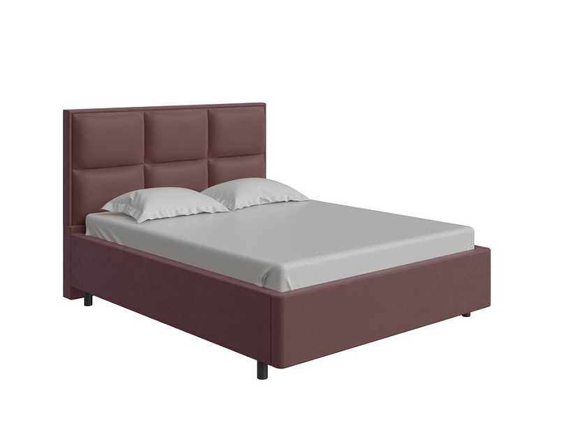 Кровать Malina 160x200 Экокожа Renata 3349 Коричневый - Изящная кровать без встроенного основания из массива сосны с мягкими элементами.