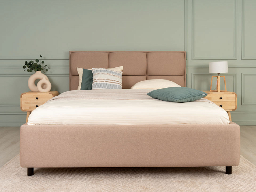 Кровать Malina 80x190 Экокожа Белый - Изящная кровать без встроенного основания из массива сосны с мягкими элементами.