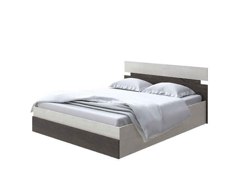 Кровать Milton с подъемным механизмом 80x200 ЛДСП Дуб Шамони светлый (124)/Дуб Кантербери - Современная кровать с подъемным механизмом.