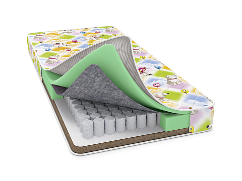 Матрас 120х190 Baby Comfort - Детский матрас на независимом пружинном блоке с разной жесткостью сторон.