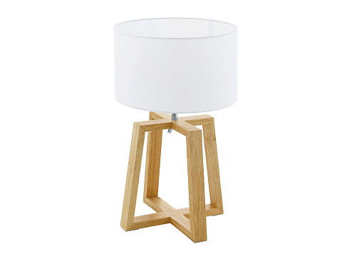 Лампа настольная Chietino 26x30   - Настольная лампа в классическом стиле с деревянным основанием и тканевым абажуром