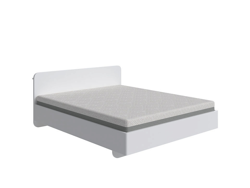 Кровать Minima 80x190 Массив (береза) Белая эмаль - Кровать из массива с округленным изголовьем. 