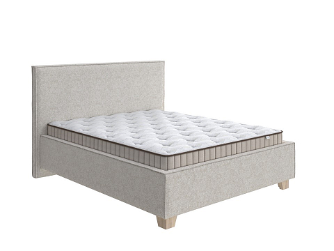 Кровать 80х190 Hygge Simple - Мягкая кровать с ножками из массива березы и объемным изголовьем