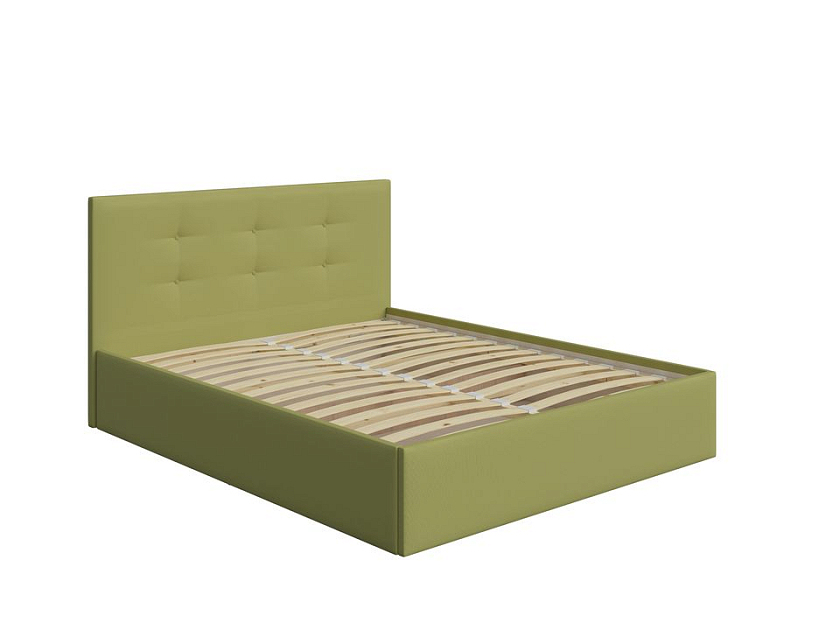 Кровать Forsa 180x200 Ткань: Рогожка Тетра Яблоко - Универсальная кровать с мягким изголовьем, выполненным из рогожки.