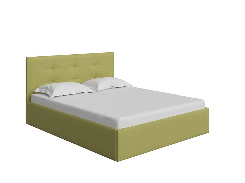 Кровать Forsa 140x200 Ткань: Рогожка Тетра Яблоко - Универсальная кровать с мягким изголовьем, выполненным из рогожки.