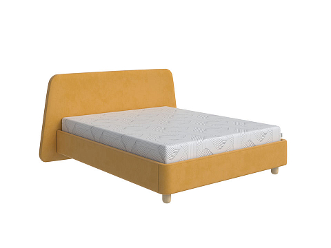 Желтая кровать Sten Berg - Симметричная мягкая кровать.