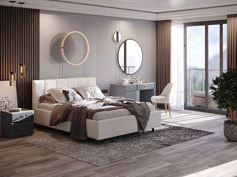 Кровать с высоким изголовьем Nuvola-7 NEW - Современная кровать в стиле минимализм